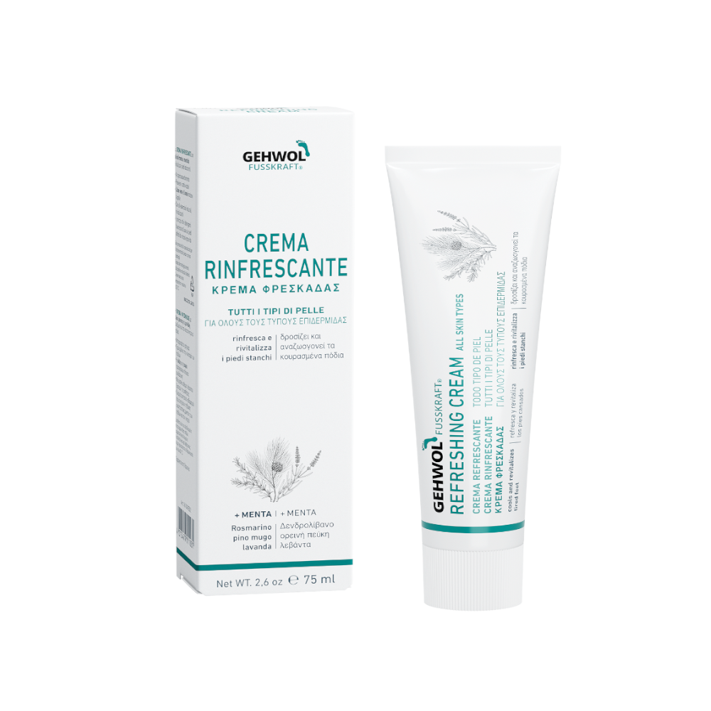 GEHWOL FUSSKRAFT® Crema Rinfrescante (menta/mint), GW FK Frische Creme, 75 ml, GB/ES/I/GR