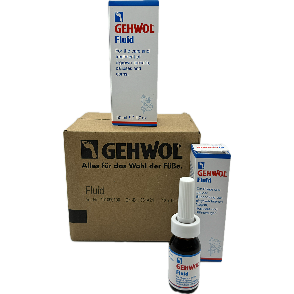 Aktion GEHWOL® Fluid, Sie bestellen 10 x 15 ml und erhalten 2 x 15 ml und 1 x 50 ml Praxisware kostenlos dazu