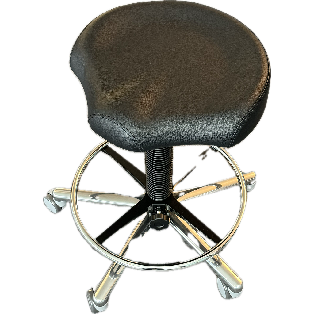 Arbeitshocker/Arbeitsstuhl Anatom Silya aktiv mit ACP-Sitz, 2-Hebel-Mechanik, in Kunstleder schwarz, Höhe wählbar