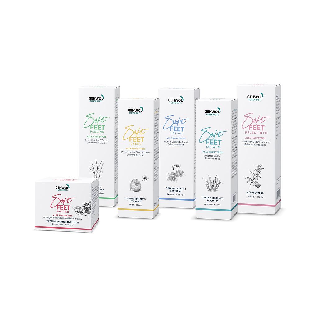 GEHWOL FUSSKRAFT® Soft Feet Kennenlern-Set, je 1 Originalprodukt, Total 6 Stück (Regulärpreis CHF 55.70)