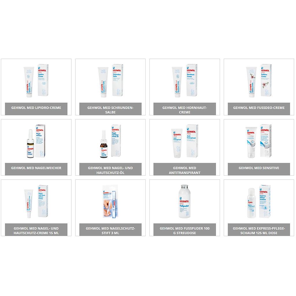 GEHWOL med® Kennenlern-Set, je 1 Originalprodukt, Total 12 Stück (Regulärpreis CHF 84.35)