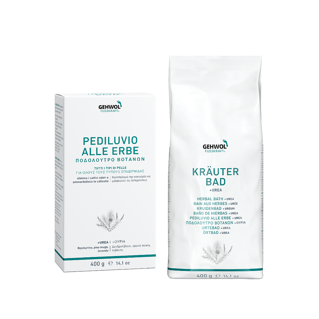 GEHWOL FUSSKRAFT® Pediluvio alle erbe, GW FK Kräuter Bad, 400g, US/ES/GR/I
