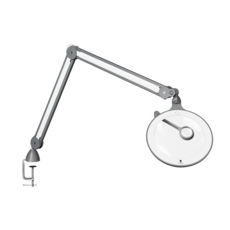 Daylight iQ Ringlupenleuchte mit LED und Acrylglas-Lupe, 3 Dioptrien (1.75 x) mit 12 Dioptrien Schwenkarmlinse