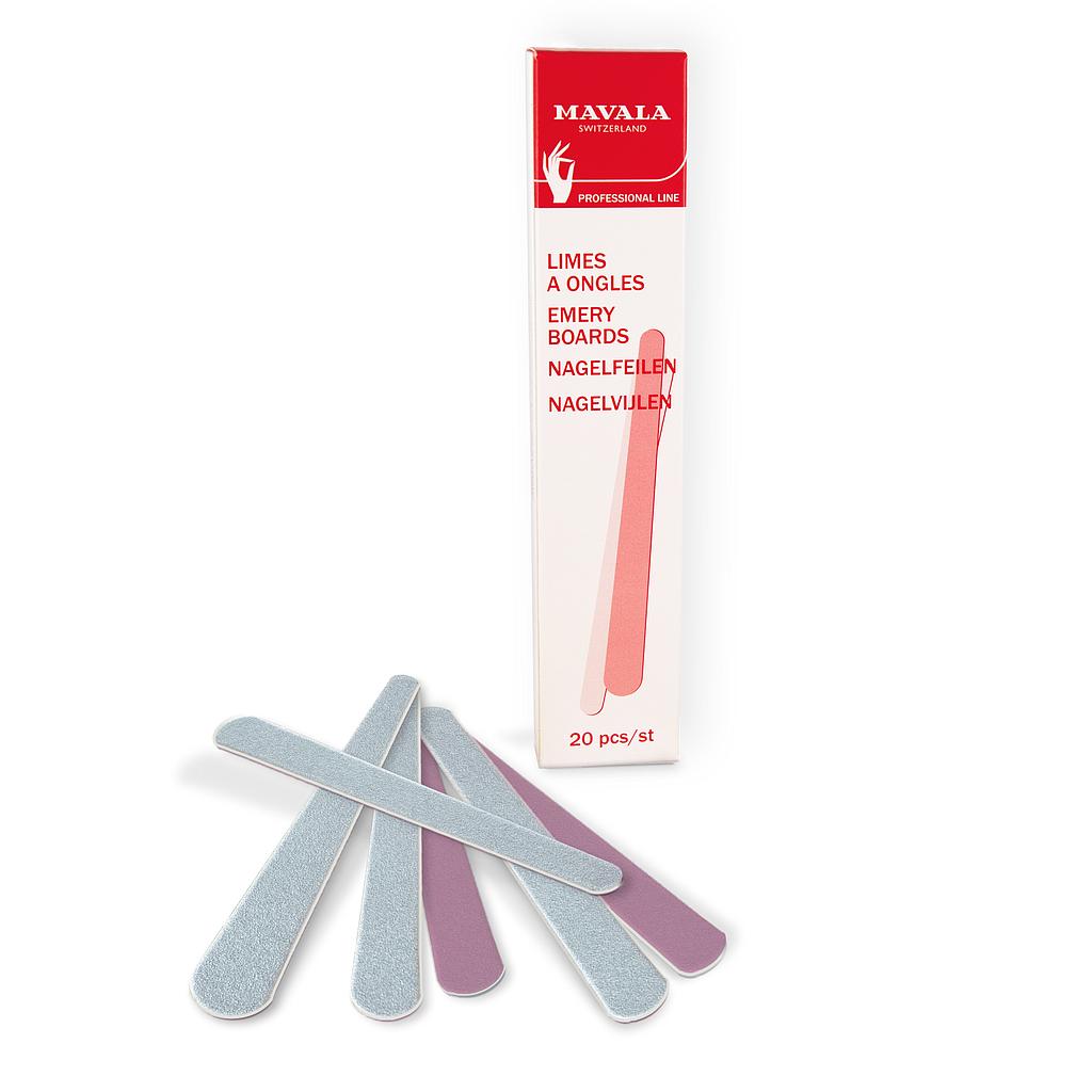 MAVALA Professional Nagelfeilen, Limes à ongles, 20 Stück