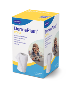 IVF Hartmann DermaPlast® CoFix, selbsthaftende elastische Gazebinde weiss, 8 cm x 4 m, 1 Rolle