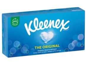 Kleenex® Kosmetiktücher 2-lagig, 22 x 19 cm, Schachtel à 100 Stück