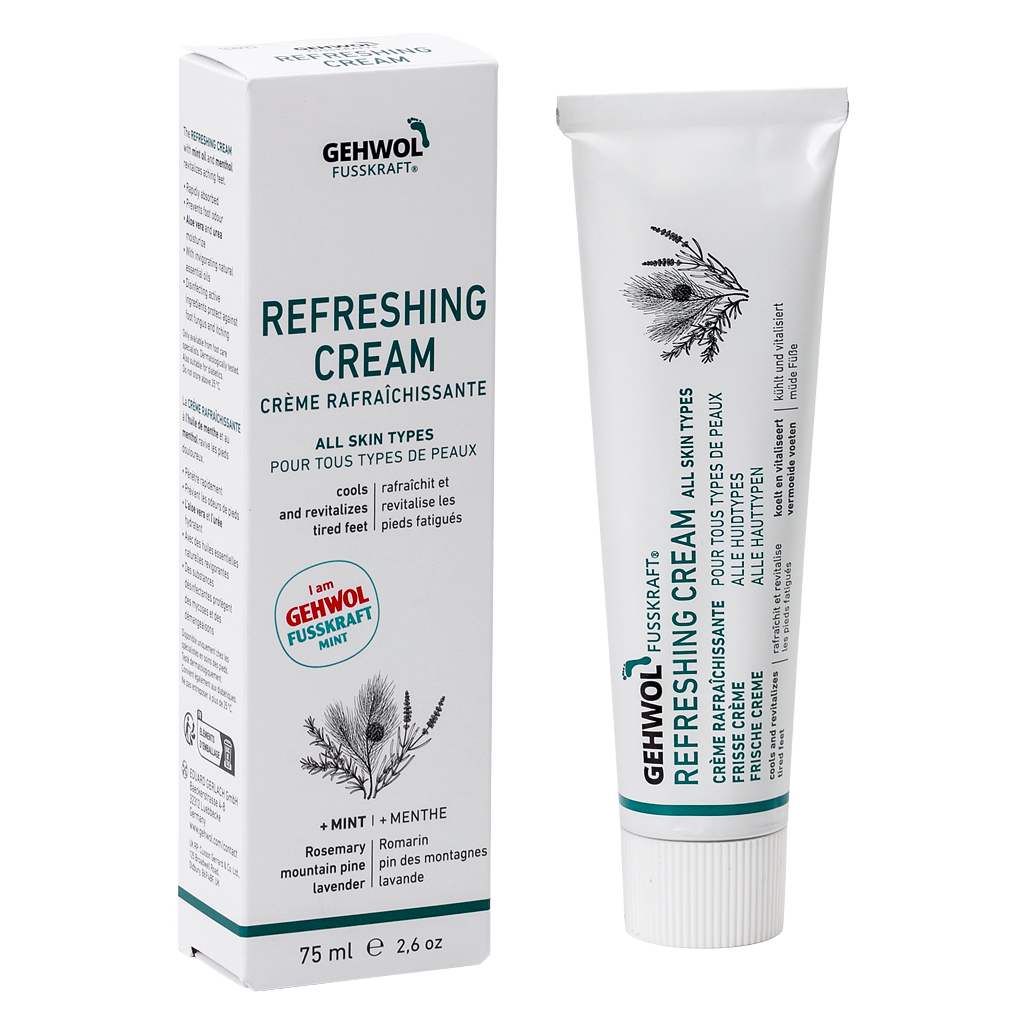 GEHWOL FUSSKRAFT® Crème Rafraîchissante (menthe), GW FK Frische Creme (mint), 75 ml GB/F/NL/D