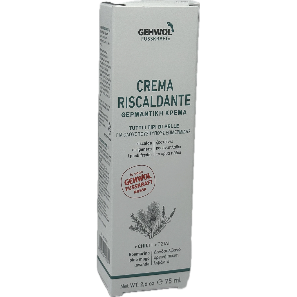 GEHWOL FUSSKRAFT® Crema Riscaldante (GW FK rossa pelle secca e fragile), GW FK Wärme Creme, 75 ml GB/ES/GR/I