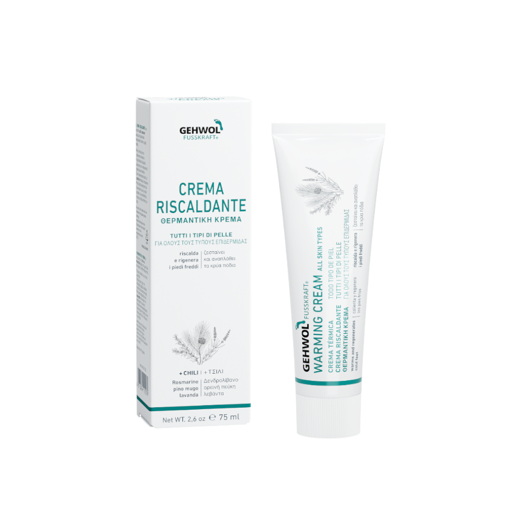 GEHWOL FUSSKRAFT® Crema Riscaldante (GW FK rossa pelle secca e fragile), GW FK Wärme Creme, 75 ml I/GR/GB/ES
