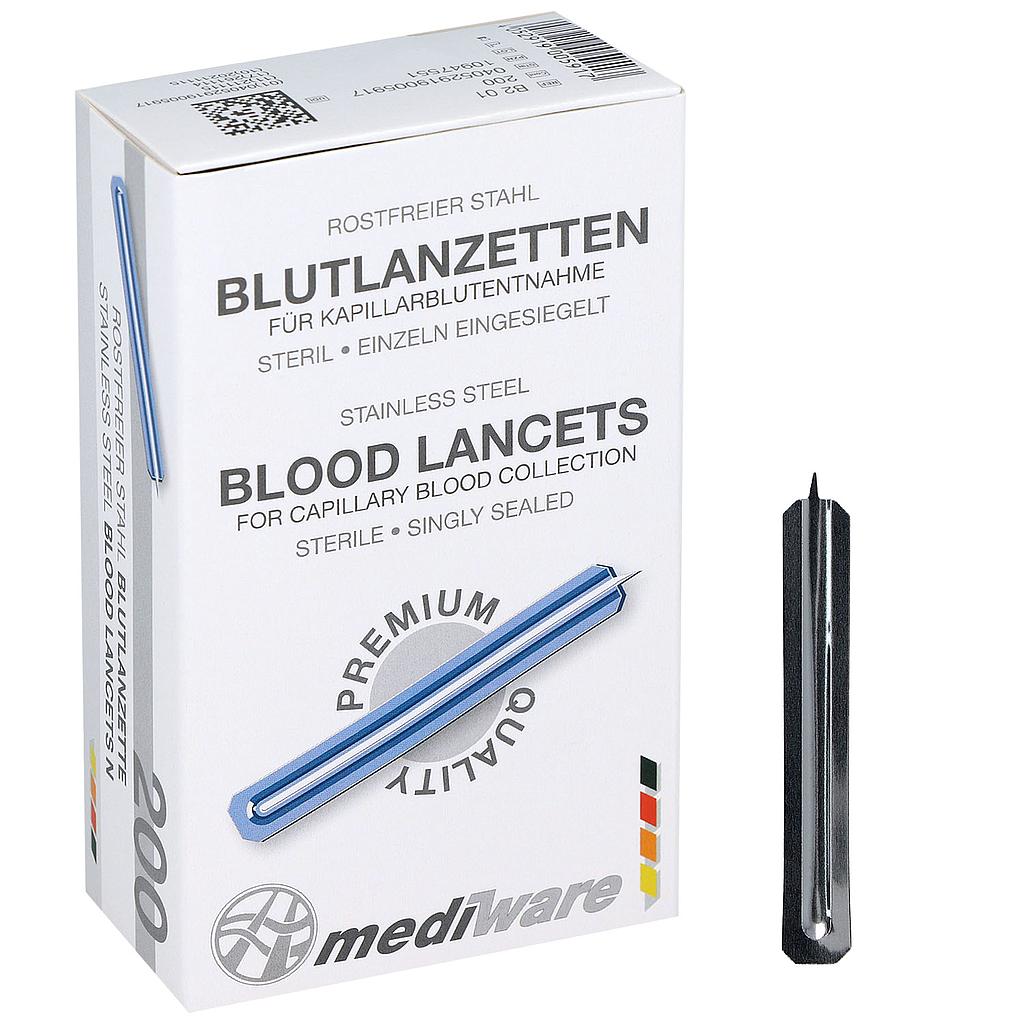 mediware Blutlanzetten, steril, 200 Stück