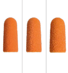 Lukas Schleifkappen PODO Ø 8 mm orange, konisch, empfohlene Drehzahl 7-10 kU/min, 10 Stück