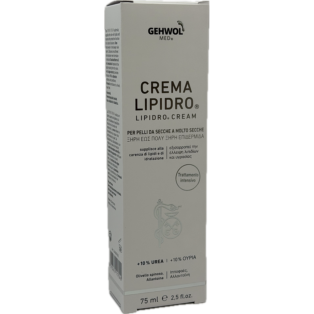 GEHWOL MED® Crema Lipidro®, con 10% Urea, 75 ml I/GR/GB/ES