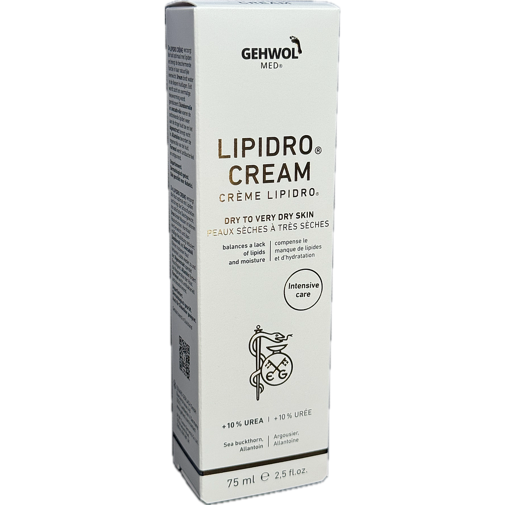 GEHWOL MED®  Crème Lipidro®, avec 10% urée, 75 ml GB/F/NL/D