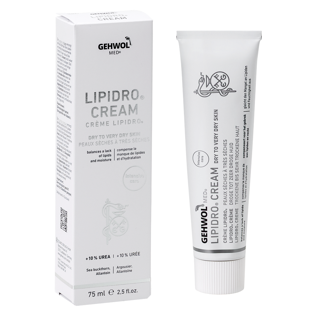 GEHWOL MED®  Crème Lipidro®, avec 10% urée, 75 ml GB/F/NL/D