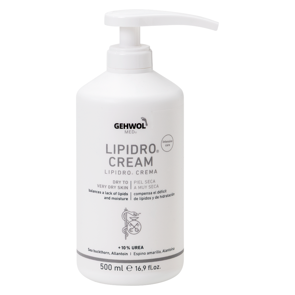 GEHWOL MED® Crema Lipidro®, con 10% Urea, 500 ml I/GR/GB/ES