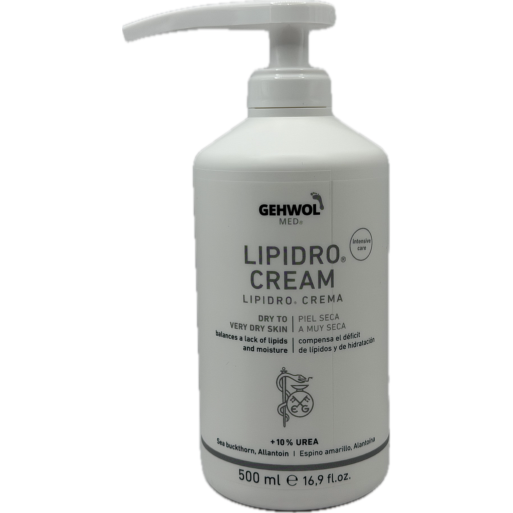 GEHWOL MED® Crema Lipidro®, con 10% Urea, 500ml I/GR/GB/ES