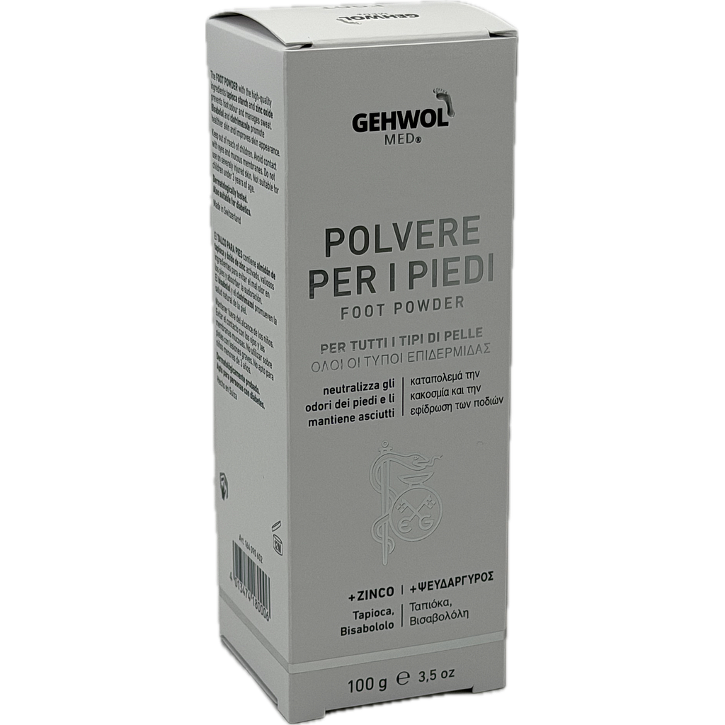 GEHWOL MED® Polvere per i piedi, GW MED® Fuss Puder, 100 g I/GR/GB/ES
