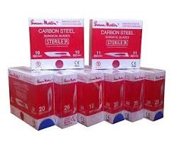 Swann-Morton® RED BLADES Skalpellklingen, passend zu Griff Nr. 3, 100 Stück