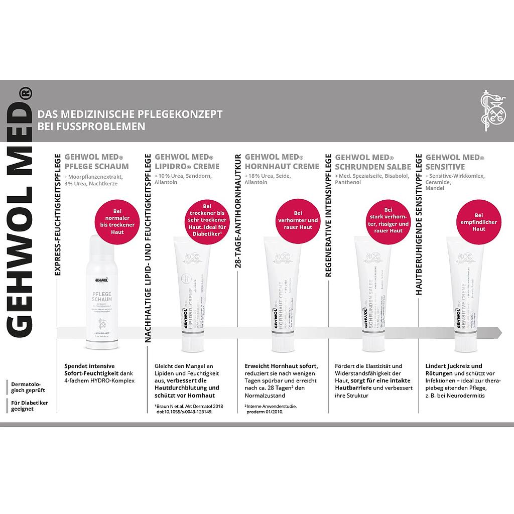 GEHWOL MED® Beratungskarte 'Medizinisches Pflegekonzept bei Fussproblemen', 1 Stück