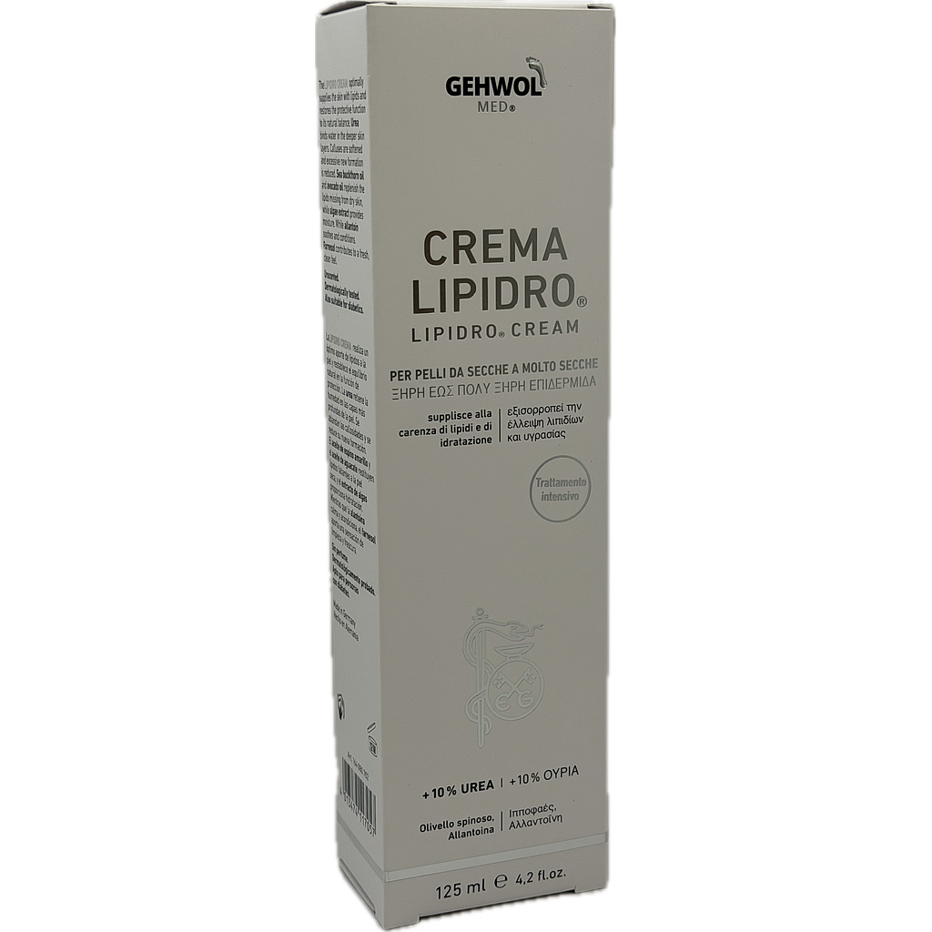 GEHWOL MED® Crema Lipidro®, con 10% Urea, 125 ml I/GR/GB/ES