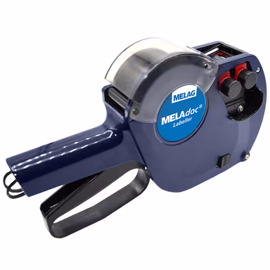 MELAdoc Labeller Etikettendrucker (inkl. Farbwalze &amp; 1 Rolle mit 500 Etiketten)