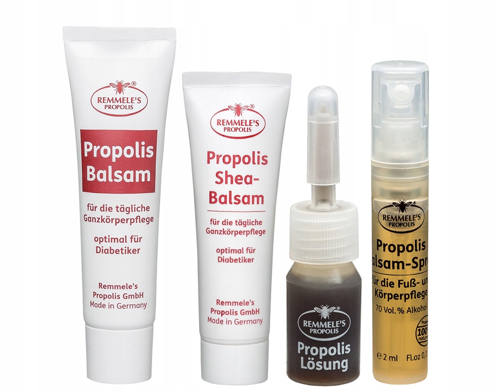 Remmele's Testset Propolis Spray/Lösung/Balsam/Shea Balsam, max. 1 Stück pro Bestellung