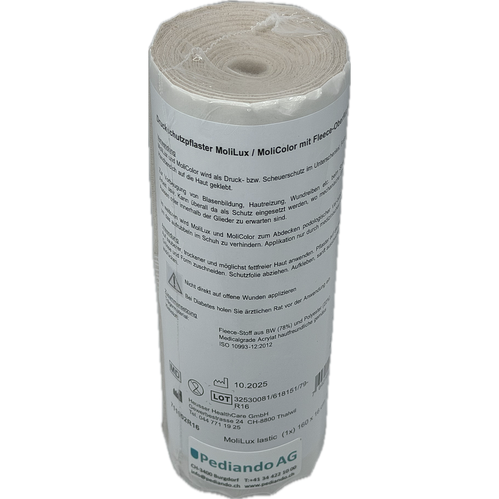 Herop by Heusser MOLI-LUX lastic hautfarbig, MD, halbe Rolle, 160 x 16 cm, 1 Stück