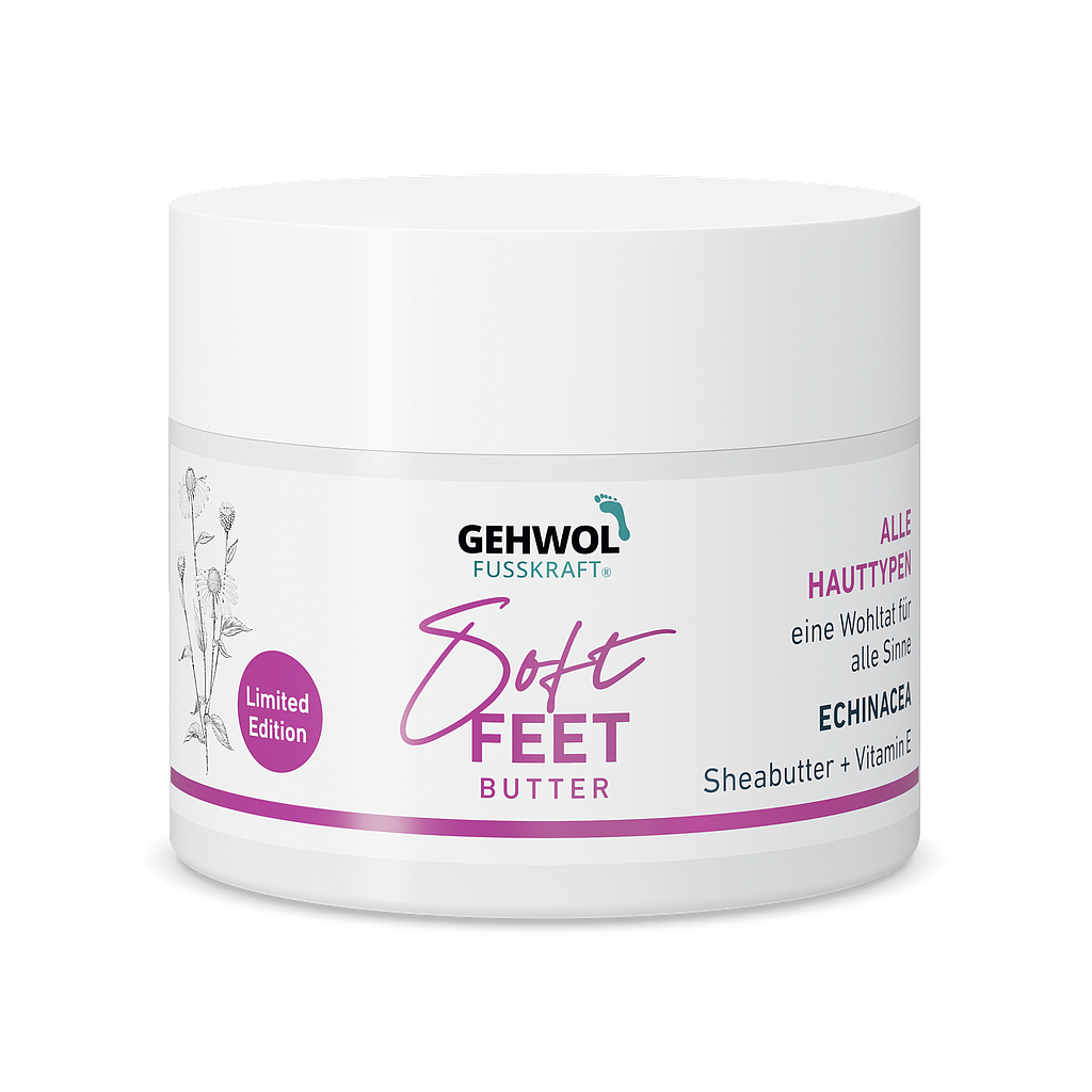 GEHWOL FUSSKRAFT® Soft Feet Butter, Limited Edition mit Echinacea, 50 ml Tiegel