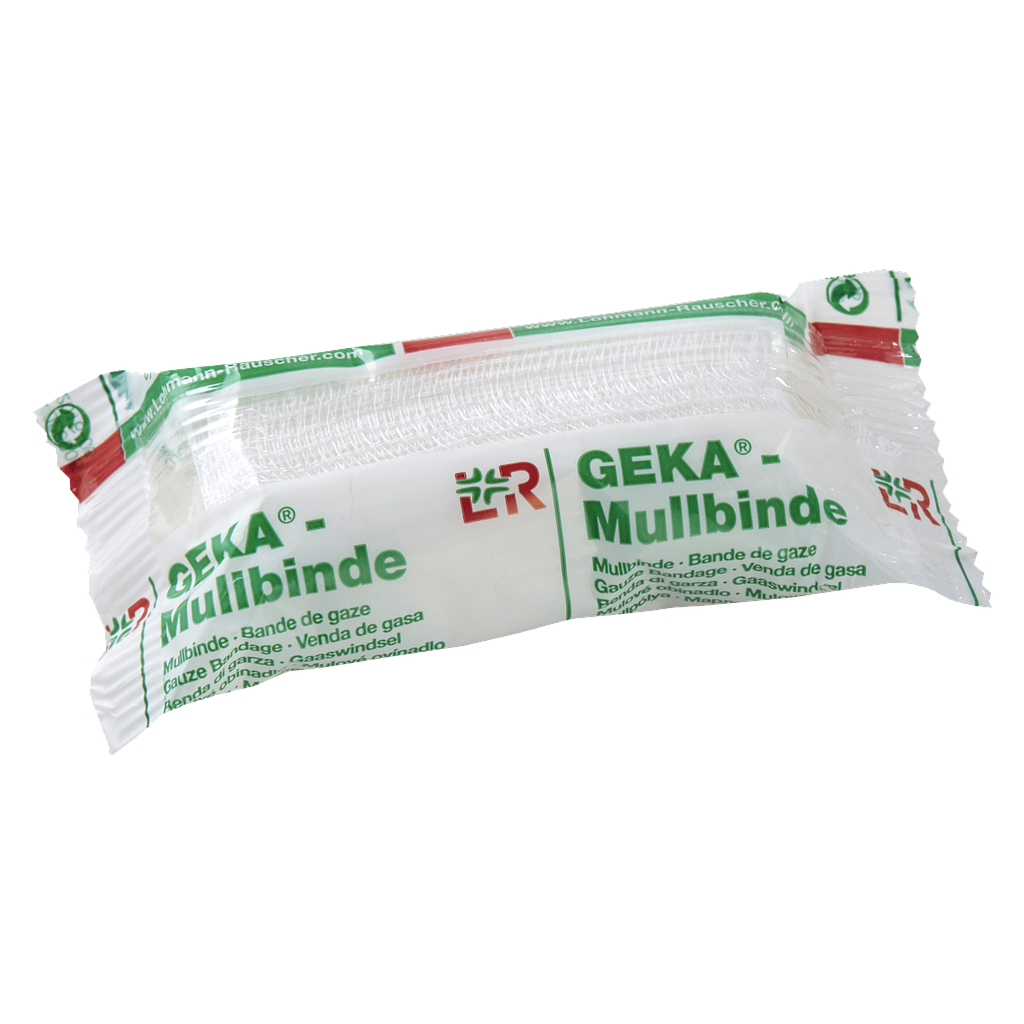 L&amp;R Geka® Mullbinden, 4 m x 6 cm