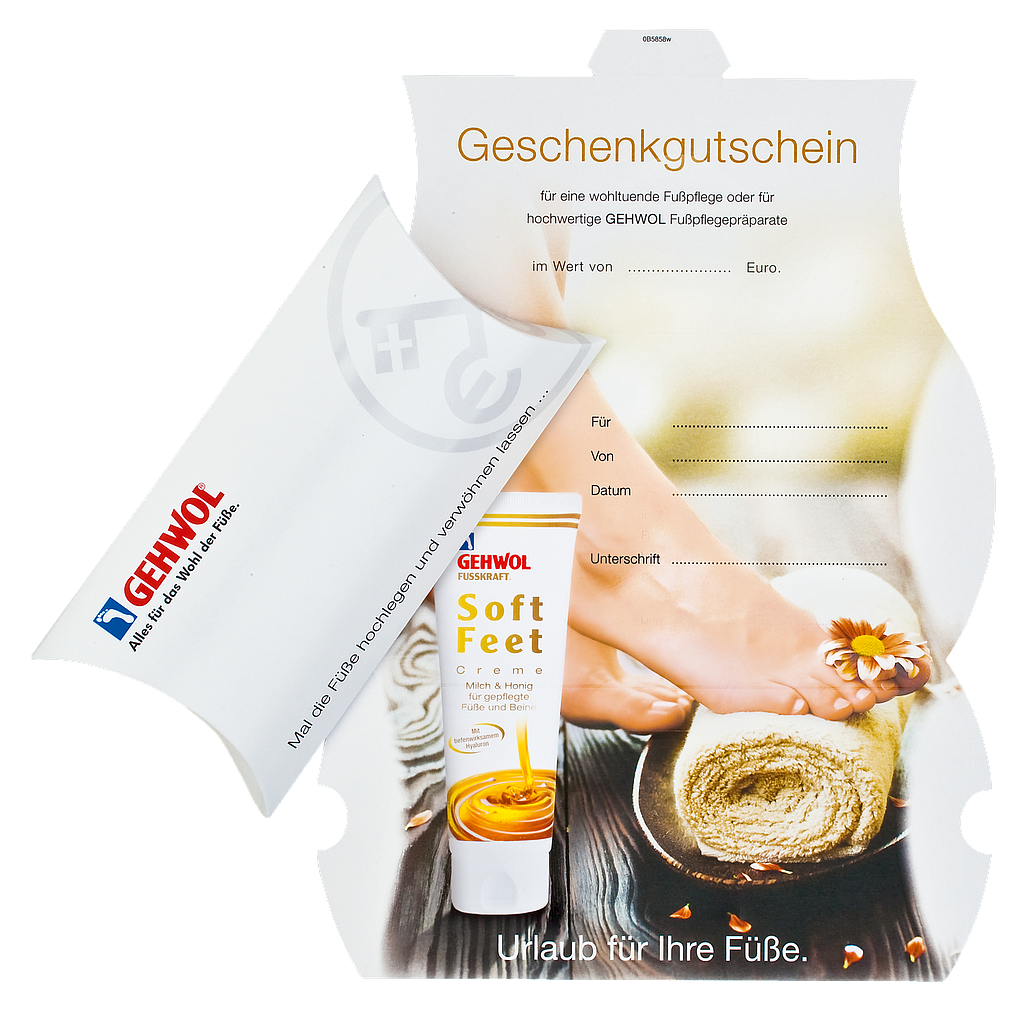 GEHWOL® Gutschein €, Kissenverpackung für Tube 40 ml, 1 Stück