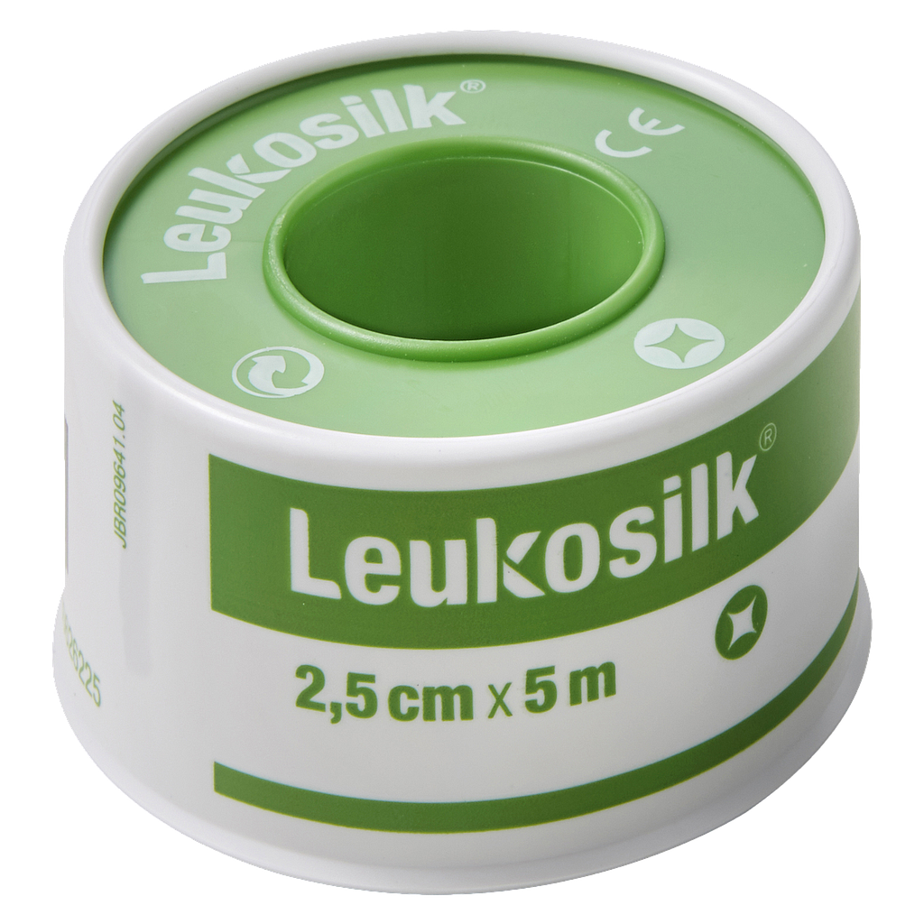 BSN Medical Leukosilk® Fixierpflaster, 5 m x 2.50 cm, weiss