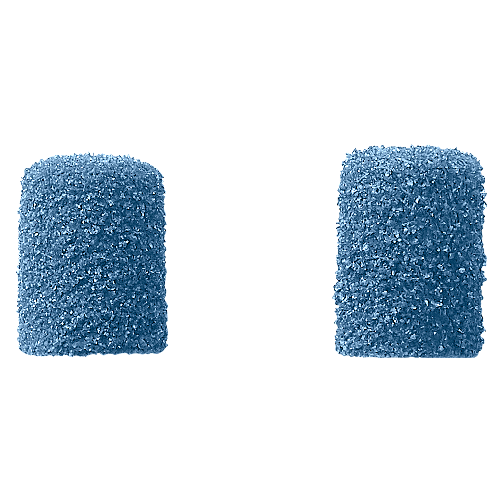 GEHWOL® Tech Schleifkappen Tonne 10 mm blau, Länge 15 mm, 10 Stück