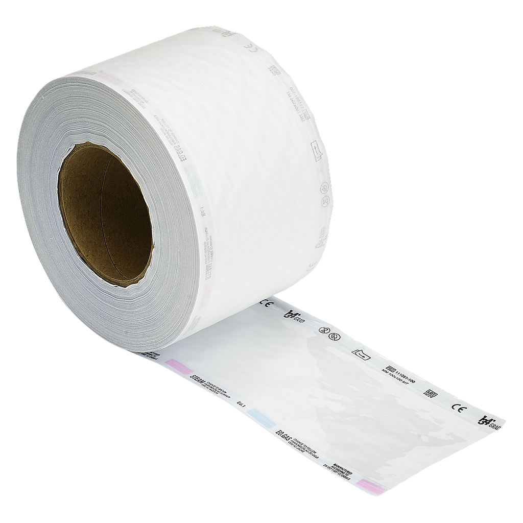 Faro Sterilverpackung 134°Grad / Sterilfolie, Rolle mit Papierseite aussen 100 mm x 200 m