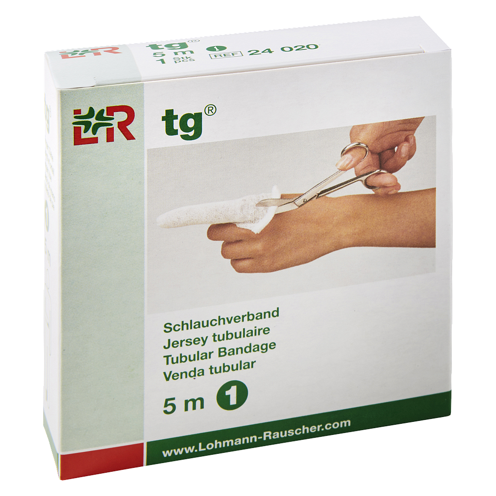 L&amp;R tg® Schlauchverband Gr. 2, 2.3 cm x 5 m, weiss