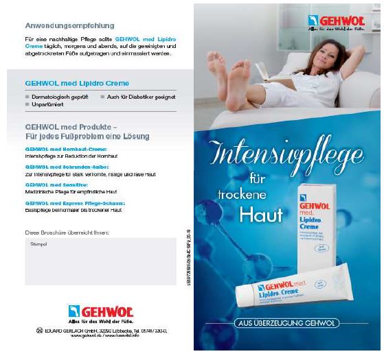 Info Flyer GEHWOL med® Lipidro neu (10 Stück)