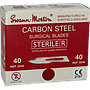 Swann-Morton® RED BLADES Skalpellklingen Fig. 40 (passend zu Griff Nr. 3!), die Klinge mit dem scharf geschliffenen Klingenrücken, 100 Stück