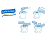Schülke Wipes, Feuchttuchspender s&e bagless, mit 130 Stück Tücher 30 x 30 cm